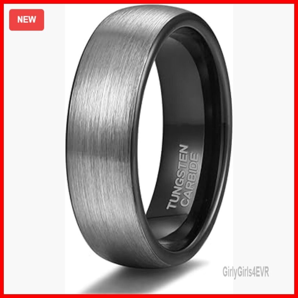 Tungsten Wedding Band Comfort Fit Size 10.5 Men Women Engagement Ring